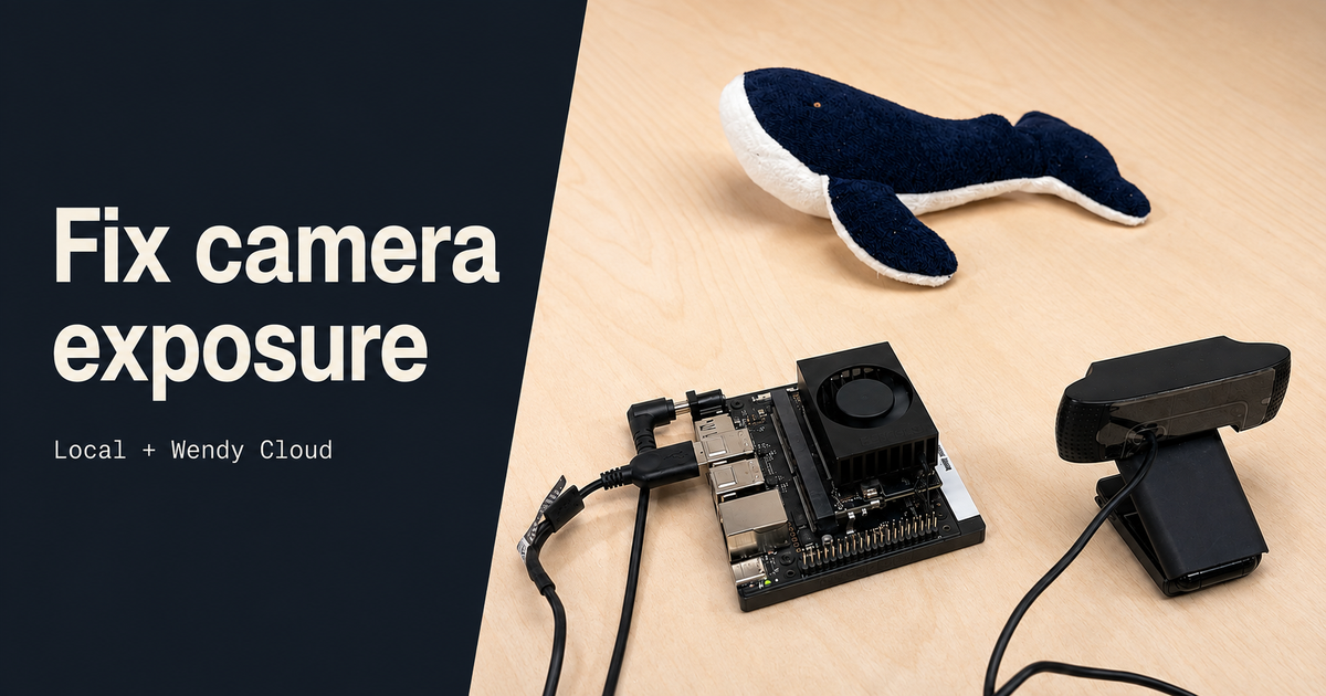 Adjust USB camera exposure on WendyOS