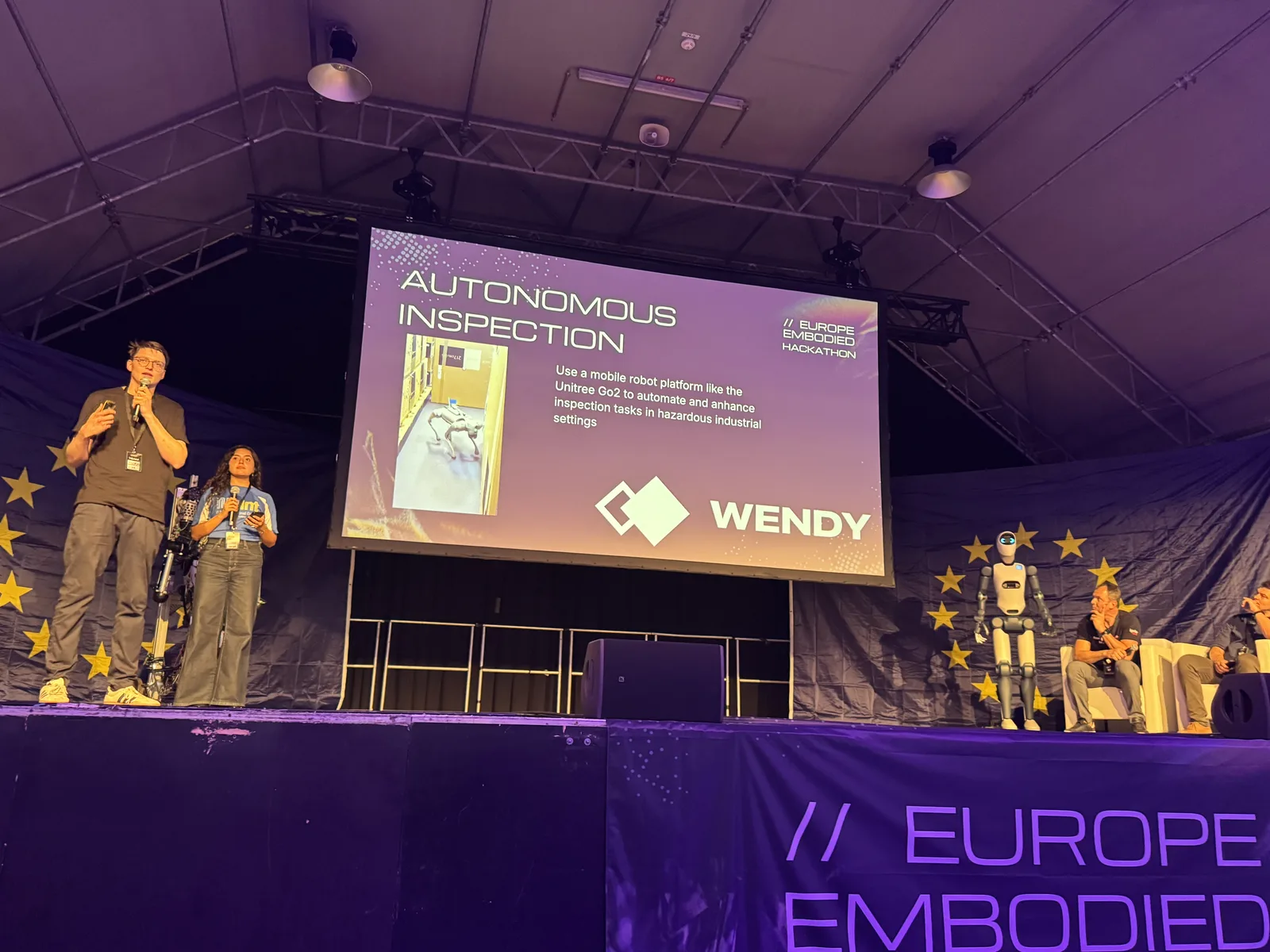 The Autonomous Inspection challenge, sponsored by Wendy, on the EUROPE EMBODIED main stage