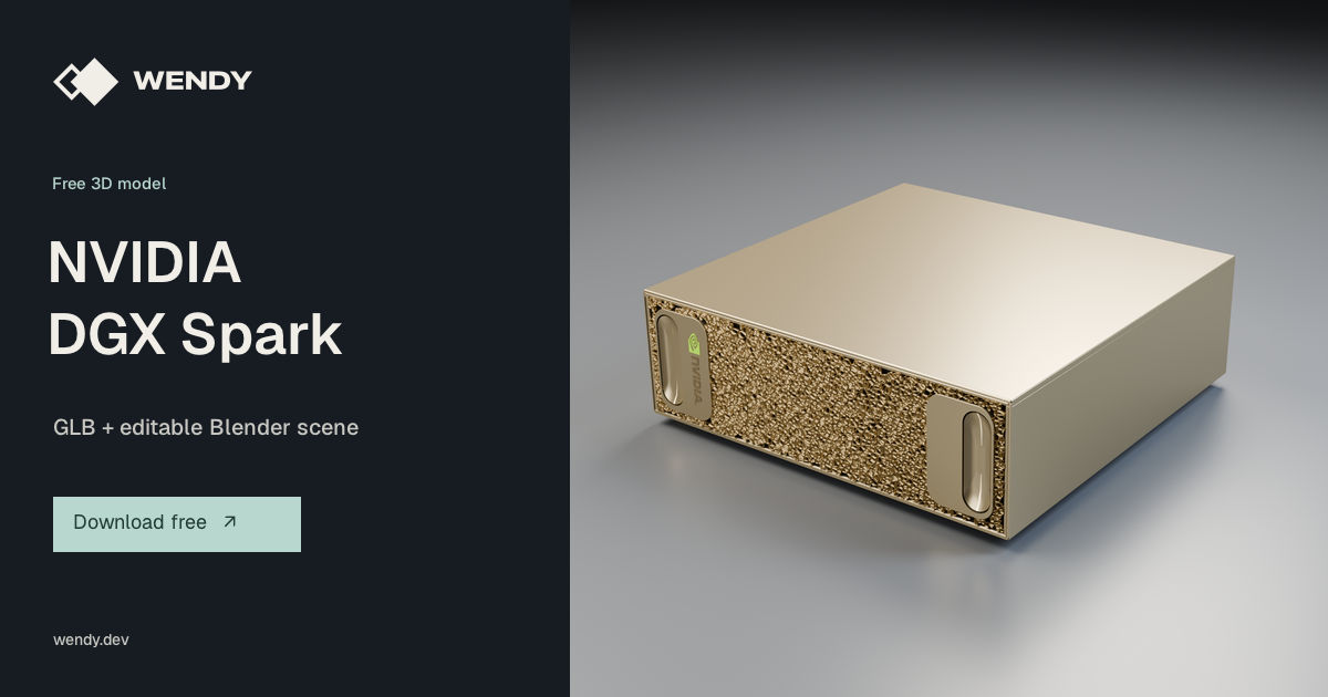 Free NVIDIA DGX Spark 3D model