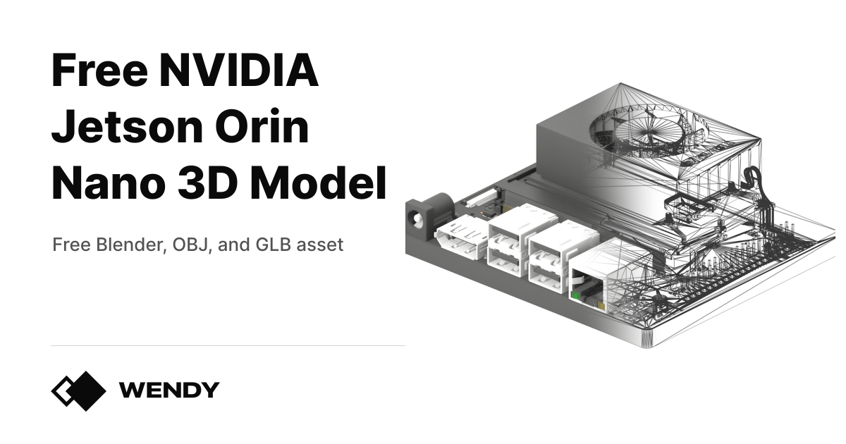 Free NVIDIA Jetson Orin Nano 3D Model